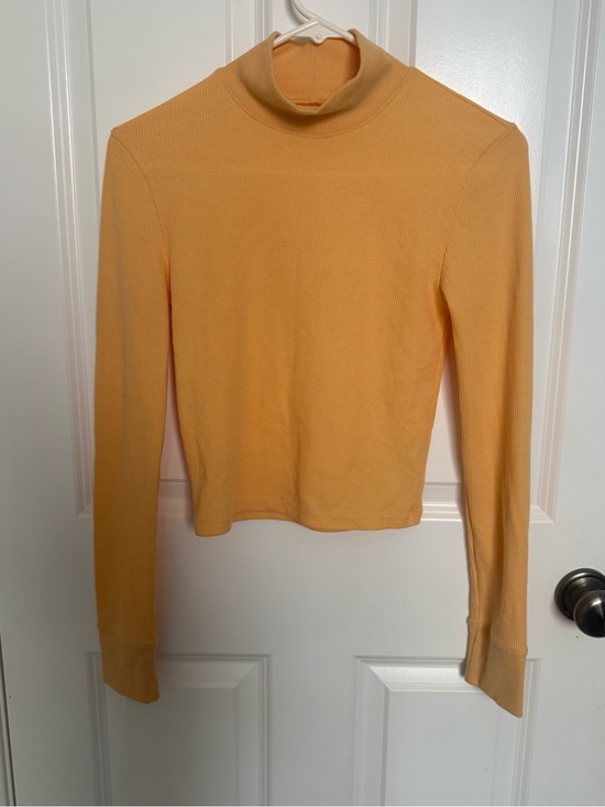 American Eagle Outfitters Tops - Turtleneck Long Sleeve Top in Orange